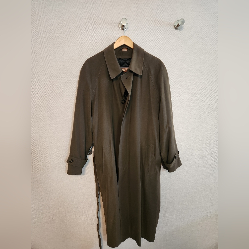 Mens Michael Kors 42R Trench Coat Made In Thailand